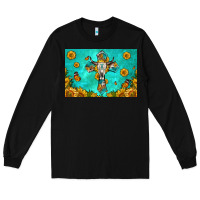 Black bull skull cross skinny metal can holder Long Sleeve Tee - HRA Design Shop