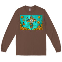 Chestnut bull skull cross skinny metal can holder Long Sleeve Tee - HRA Design Shop