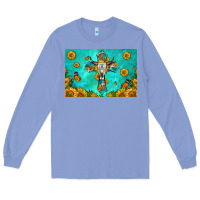 Colony Blue bull skull cross skinny metal can holder Long Sleeve Tee - HRA Design Shop