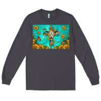 Smoke bull skull cross skinny metal can holder Long Sleeve Tee - HRA Design Shop