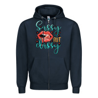 Navy sassy but classy Zipper Hoodie - JahusDesignShop