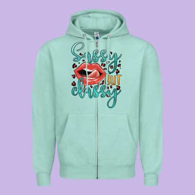 Sassy But Classy Zipper Hoodie Designed By Jahusdesignshop