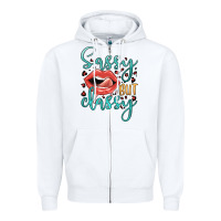 White sassy but classy Zipper Hoodie - JahusDesignShop