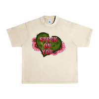 Valentine's Day Stuck On You Heart Sunflowers Urban Heavy Tee | Teevron