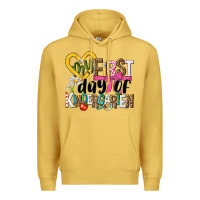 Antique Gold my first day of kindergarten Premium Hoodie - NancyCooperArtShop