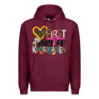 Burgundy my first day of kindergarten Premium Hoodie - NancyCooperArtShop