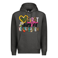 Charcoal Heather my first day of kindergarten Premium Hoodie - NancyCooperArtShop