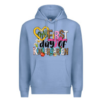 Colony Blue my first day of kindergarten Premium Hoodie - NancyCooperArtShop