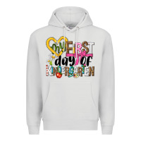 Dove Grey my first day of kindergarten Premium Hoodie - NancyCooperArtShop