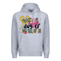 Heather Grey my first day of kindergarten Premium Hoodie - NancyCooperArtShop