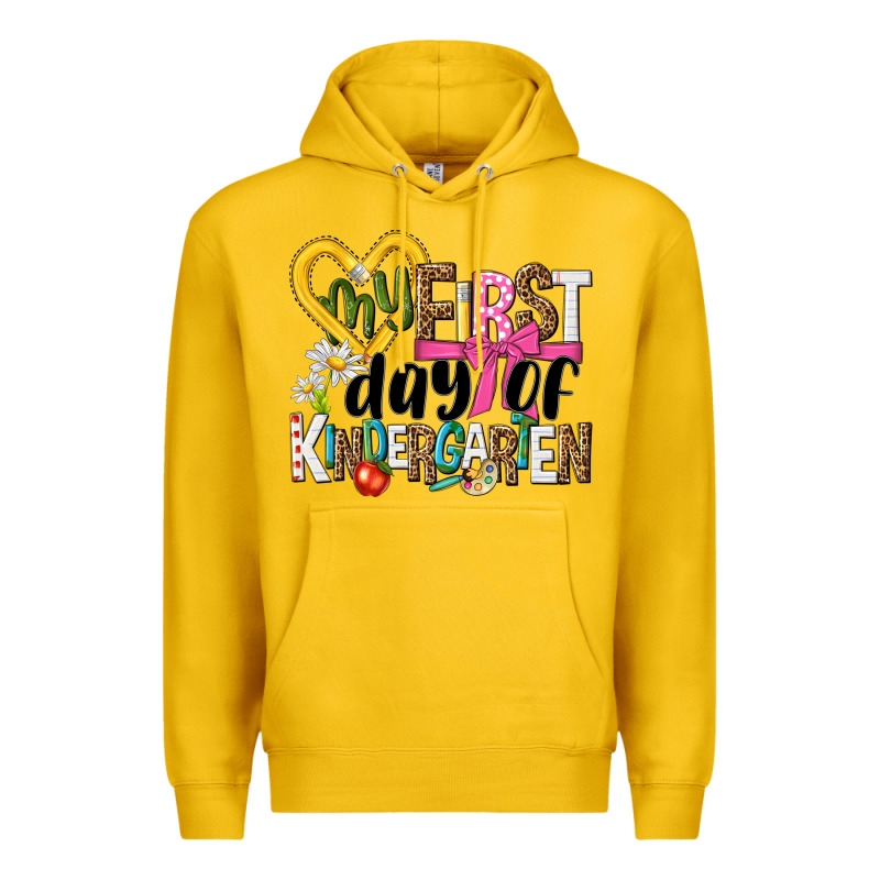 My First Day Of Kindergarten Premium Hoodie by NancyCooperArtShop | Teevron