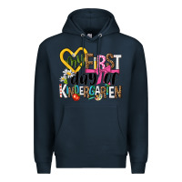 Navy my first day of kindergarten Premium Hoodie - NancyCooperArtShop