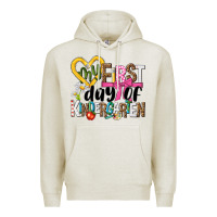 Oatmeal Heather my first day of kindergarten Premium Hoodie - NancyCooperArtShop