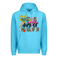 Ocean Blue my first day of kindergarten Premium Hoodie - NancyCooperArtShop