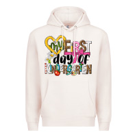Pale Pink my first day of kindergarten Premium Hoodie - NancyCooperArtShop