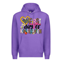 Purple my first day of kindergarten Premium Hoodie - NancyCooperArtShop