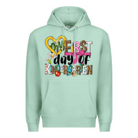 Seafoam my first day of kindergarten Premium Hoodie - NancyCooperArtShop