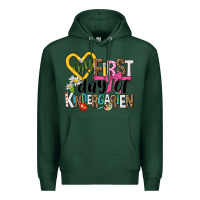 Sports Green my first day of kindergarten Premium Hoodie - NancyCooperArtShop