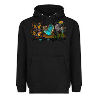 Black Peace Love Suffolk Sheep Heavyweight Hoodie - LillyAllenDesigns