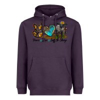 Plum Peace Love Suffolk Sheep Heavyweight Hoodie - LillyAllenDesigns