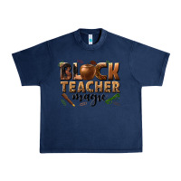 Navy black teacher magic melanin Urban Heavy Tee - texasbilliewilder