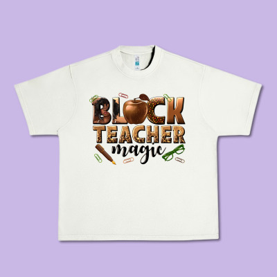 Black Teacher Magic Melanin Urban Heavy Tee Designed By Texasbilliewilder
