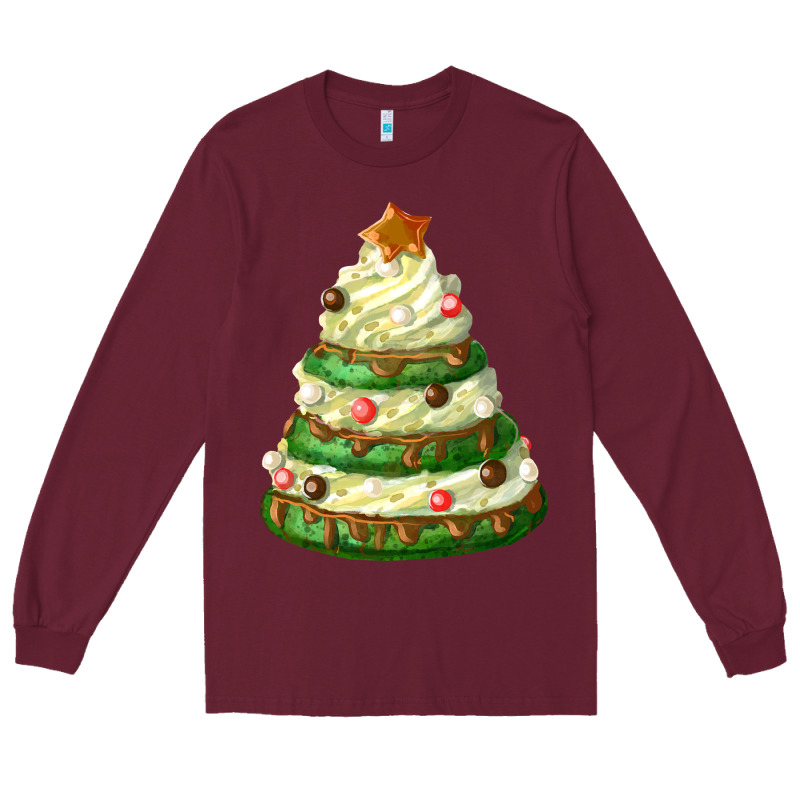 White Christmas Cookie Cake Long Sleeve Tee by FaDigitalArtStudio | Teevron