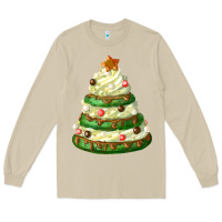Mushroom white christmas cookie cake Long Sleeve Tee - FaDigitalArtStudio