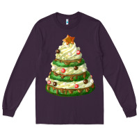 Plum white christmas cookie cake Long Sleeve Tee - FaDigitalArtStudio