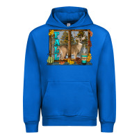 Cobalt White Tailed Buck Fall Urban Hoodie - LillyAllenDesigns