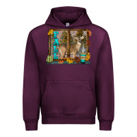 Mauve Wine White Tailed Buck Fall Urban Hoodie - LillyAllenDesigns