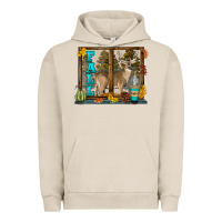 Pigment French Oak White Tailed Buck Fall Urban Hoodie - LillyAllenDesigns