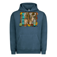 Pigment Midnight Navy White Tailed Buck Fall Urban Hoodie - LillyAllenDesigns