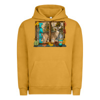 Pigment Peanut Butter White Tailed Buck Fall Urban Hoodie - LillyAllenDesigns