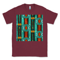 Burgundy native american aztec seamless pattern 5 Classic Tee - BundleAndBundleShop