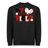 Black my heart is on that field baseball Heavyweight Sweatshirt - MaliasSmallBusiness