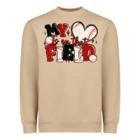 Mushroom my heart is on that field baseball Heavyweight Sweatshirt - MaliasSmallBusiness