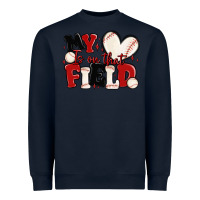 Navy my heart is on that field baseball Heavyweight Sweatshirt - MaliasSmallBusiness