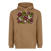 Toasted Coconut football background Heavyweight Hoodie - BarkalooDesign