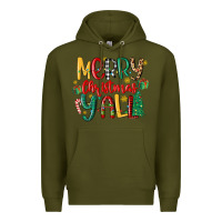 Army Green merry christmas y'all Premium Hoodie - MaliasSmallBusiness