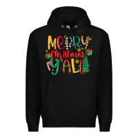 Black merry christmas y'all Premium Hoodie - MaliasSmallBusiness