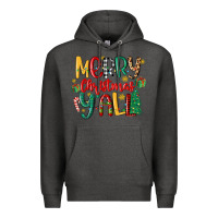 Charcoal Heather merry christmas y'all Premium Hoodie - MaliasSmallBusiness