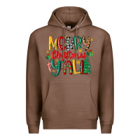 Chestnut merry christmas y'all Premium Hoodie - MaliasSmallBusiness