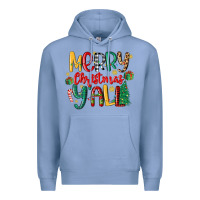 Colony Blue merry christmas y'all Premium Hoodie - MaliasSmallBusiness
