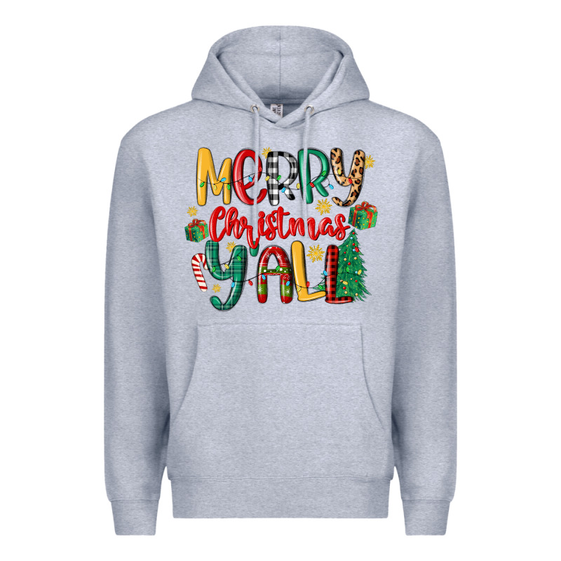 Merry Christmas Y'all Premium Hoodie by MaliasSmallBusiness | Teevron