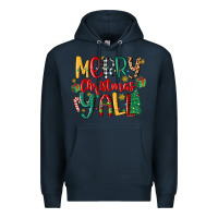 Navy merry christmas y'all Premium Hoodie - MaliasSmallBusiness