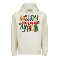 Oatmeal Heather merry christmas y'all Premium Hoodie - MaliasSmallBusiness