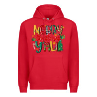 Red merry christmas y'all Premium Hoodie - MaliasSmallBusiness