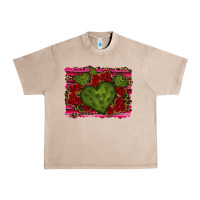 French Oak Valentine Cactus Heart with Roses Urban Heavy Tee - RanaPortraitStore