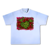 Grape Ice Valentine Cactus Heart with Roses Urban Heavy Tee - RanaPortraitStore